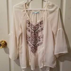 Ivory Peasant Top